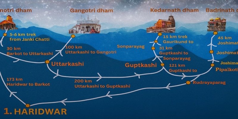 Chardham yatra Map